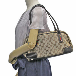 Gucci Outlet Shoulder GG Bag Brown Canvas